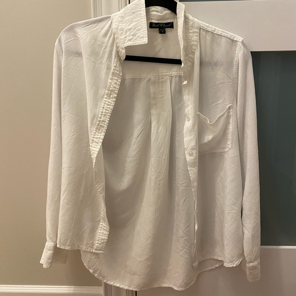 White linen button up